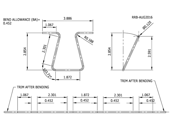 custom wire forming drawing